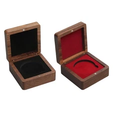 Display Case Presentation Display Box Single Slot Black Walnut Wood Storage Box