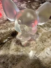 Fenton Glass Mouse Clear Satin