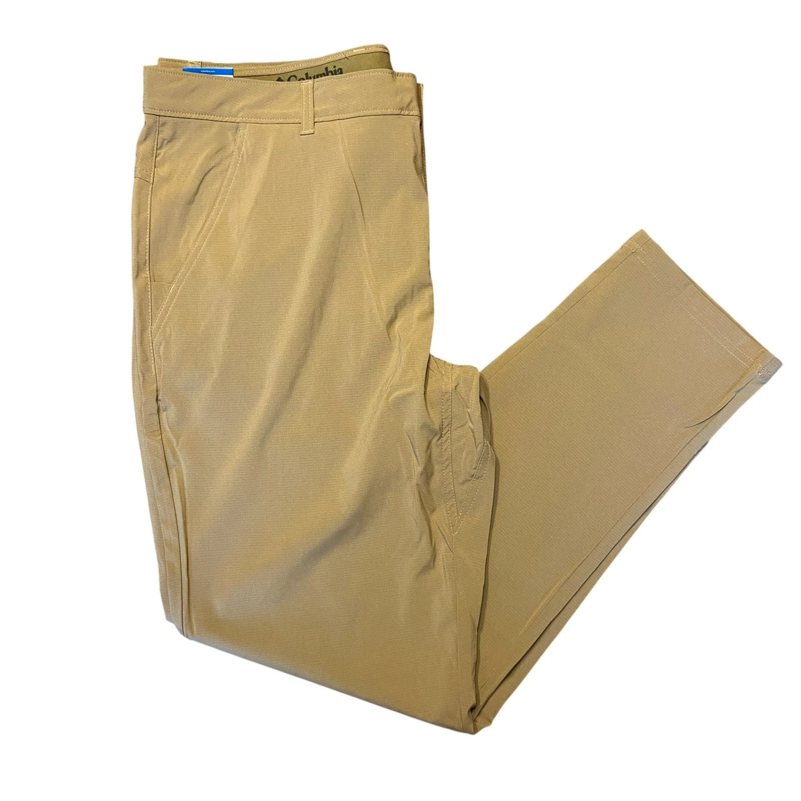 Men's PFG Uncharted II Pants Tapered Leg Active Fit Beige 38 X 32 NWT