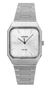 Casio Cadran en argent standard Quartz Casual 50M MTP-B185D-7AV Montres pour hommes