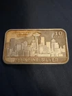 Space Needle Seattle 10 Grams .999 Fine Silver Bar Washington