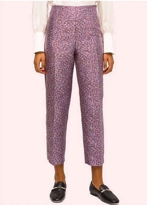 KATE SPADE New York Womens 10 Jacquard PANTS Cropped Party Bubbles Design $398