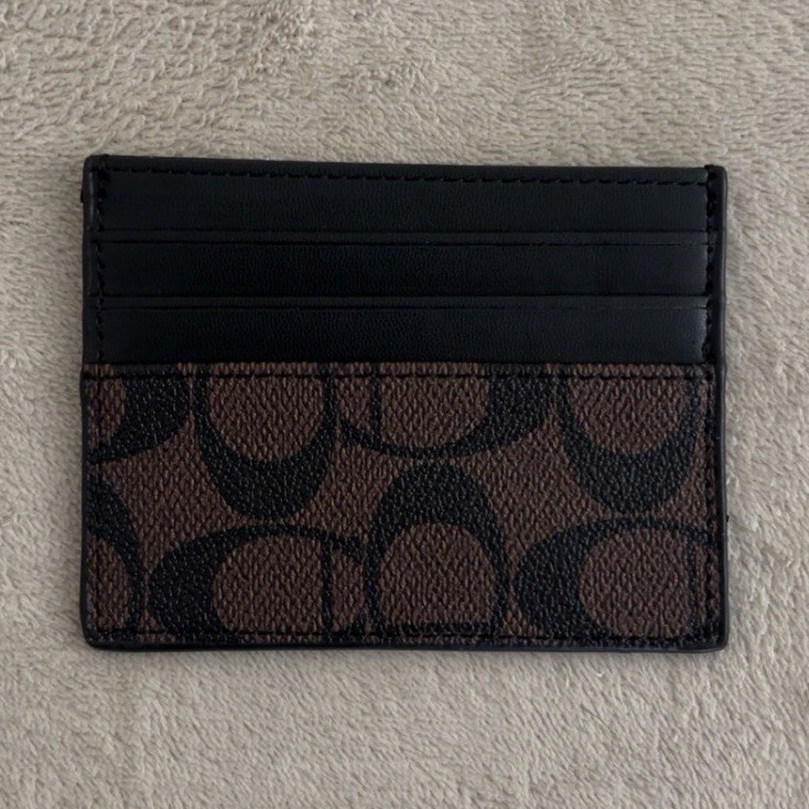 Coach Brown/Black Card Holder