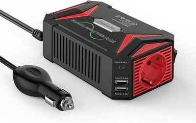Reiner Sinus Wechselrichter 12V auf 230V 300W mit Zigarettenanzünder