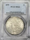 1879-P Morgan Dollar $1 PCGS MS64 Philadelphia 90% Silver One Early US Coin