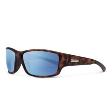 Suncloud Hull Sunglasses, Matte Tortoise Frame, Polarized Aqua Mirror Lens
