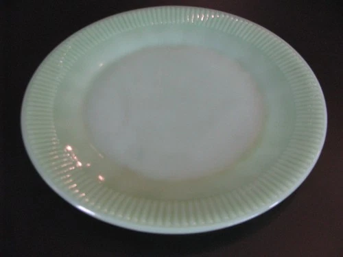 Vintage FIRE KING Jadeite Glass Jane Ray Dinner plate 9 1/8"