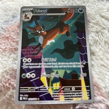 Carta Pokemon Thievul come nuova fase 1 Holo Pitch nera 092/084