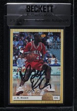 BAS 1993-94 Classic Draft Picks Isaiah Rider #4 Seal of Authenticity Auto 3c7