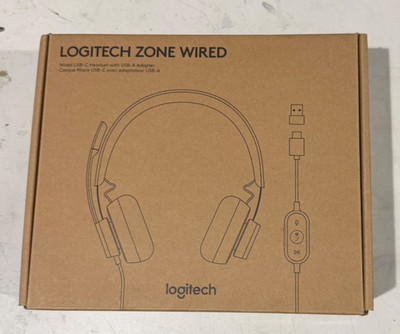 Logitech Zone Wired On-Ear Headset - Black (981-000871)