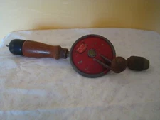 Vintage Defiance by Stanley Hand Drill Cast Crank with wooden handle (item #73)