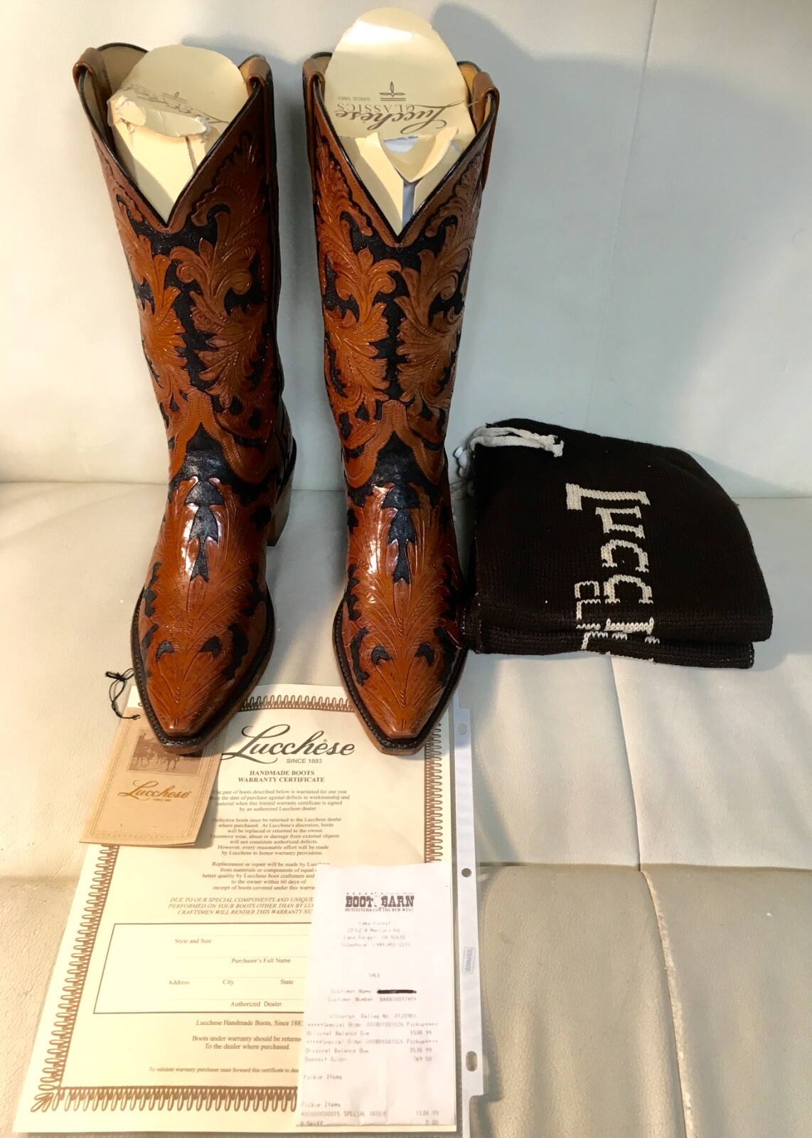 LUCCHESE CLASSICS 100% lleno BUFFALO Mano Fileteado exóticos Occidental botas 8-D LUCCHESE CLASSICS 100% lleno BUFFALO Mano Fileteado exóticos Occidental botas 8-D