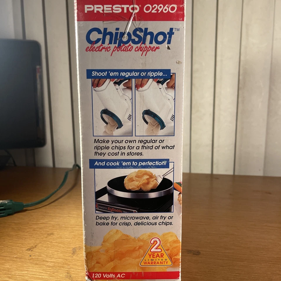 Presto ChipShot Electric Potato Chipper 21-229 From 1993 Vintage New In Box NOS - Image 4 of 4