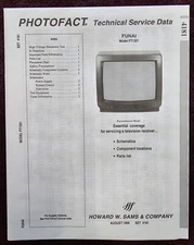 Sams Photofact 4181 Service Manual for Funai FT1321