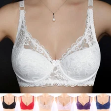 Women Bras Thin Pad Underwire Brassiere Romantic Lace Gather Sexy Lingerie Tops