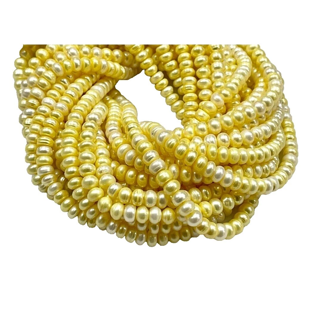 Contas para fabricação de joias Pearl Rondelle