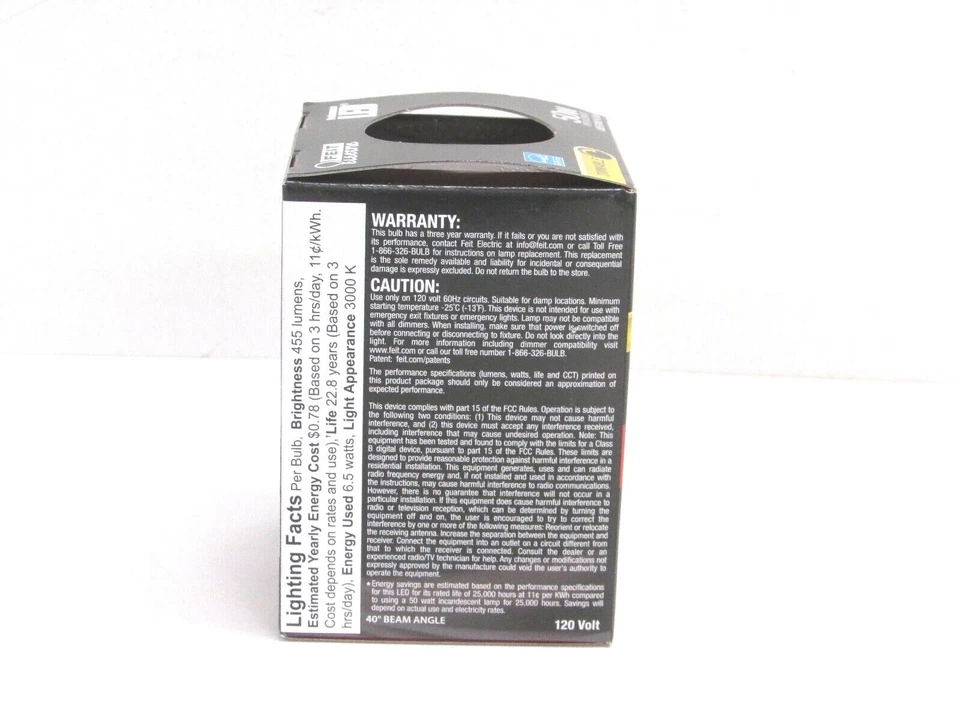 NOS! FEIT ELECTRIC DIMMABLE PAR20 FLOODLIGHT LED BULB, 50W, PAR20/830/LEDG11(C1) - Image 2 of 2