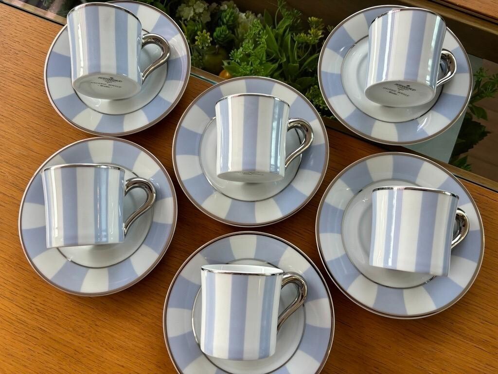 BERNARDAUD Limoges Galerie Royale Wallis Blue Espresso Cup