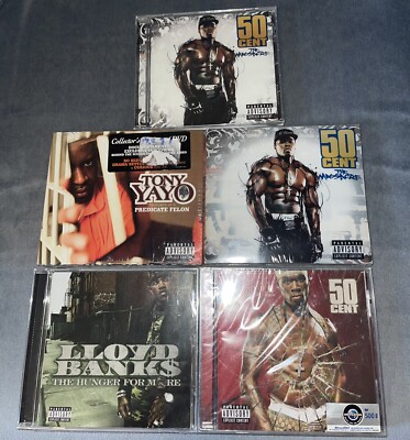 50 Cent G-Unit Lot Of (5) Assorted Factory Sealed CDs Massacre Hunger For More
