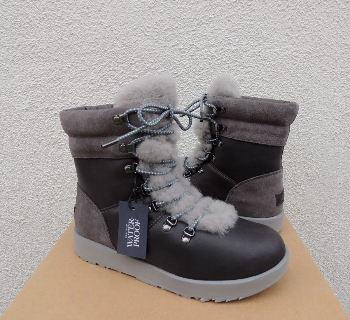 UGG VIKI METAL LEATHER SHEEPSKIN WATERPROOF WINTER SNOW BOOTS US
