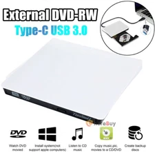 Slim External CD DVD RW Drive USB 3.0 Writer Burner Player Black For Laptop PC