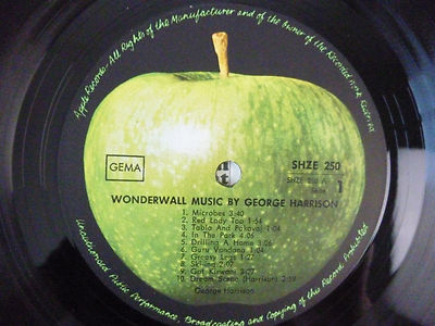 George Harrison ‎– Wonderwall Music, GER, 1968, SHZE 250