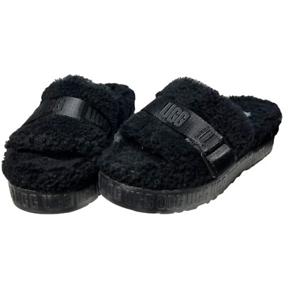 Fluffita Slide Ugg UGG Slippers Black FLUFFITA Mule Platform Fur