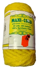 Maxi-Cord Synthetic Fiber Yellow 55 yards New Old Stock