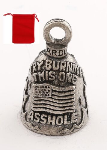 Burn This One Guardian Bell W/ RED BAG fits harley motorcycle ride bell gift USA - Afbeelding 1 van 6