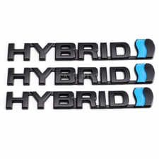 3X Black 3D HYBRID sticker Car Trunk Emblem Fender Badge for Camry Reiz SPORT