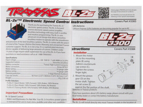 Traxxas BL-2S Brushless Power System, wasserdicht (Regler & Motor) TRX3382 - Bild 5 von 9