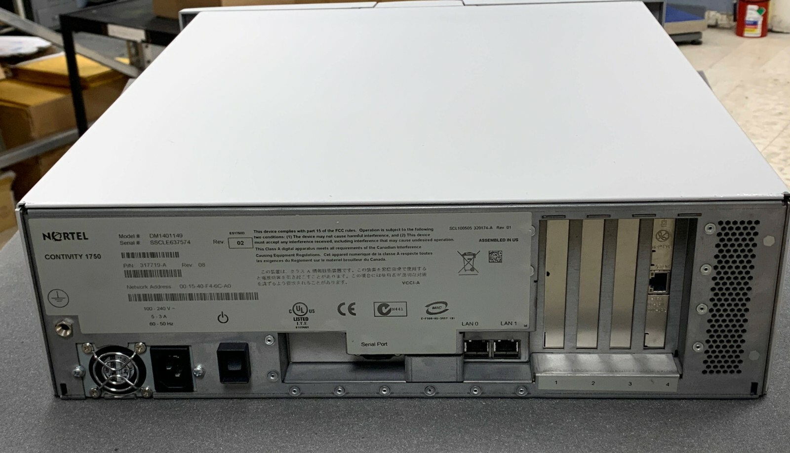 Nortel Contivity DM1401149 1750 VPN Router | eBay