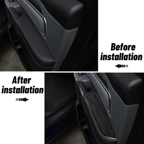 8pcs Inner Door Handle Panel Trim Decor Sticker For Dodge Ram 2018+ Carbon Fiber - Bild 2 von 7