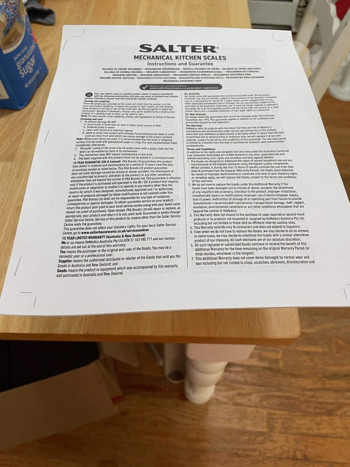 Báscula de cocina Salter & WeighKitchen Báscula 5 lb./ 2,2 kg de capacidad mecánica Foto 3 de 3