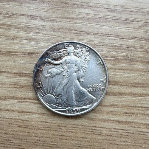 Walking Liberty Half Dollar 1939 Silver Coin 50C Almost Uncirculated