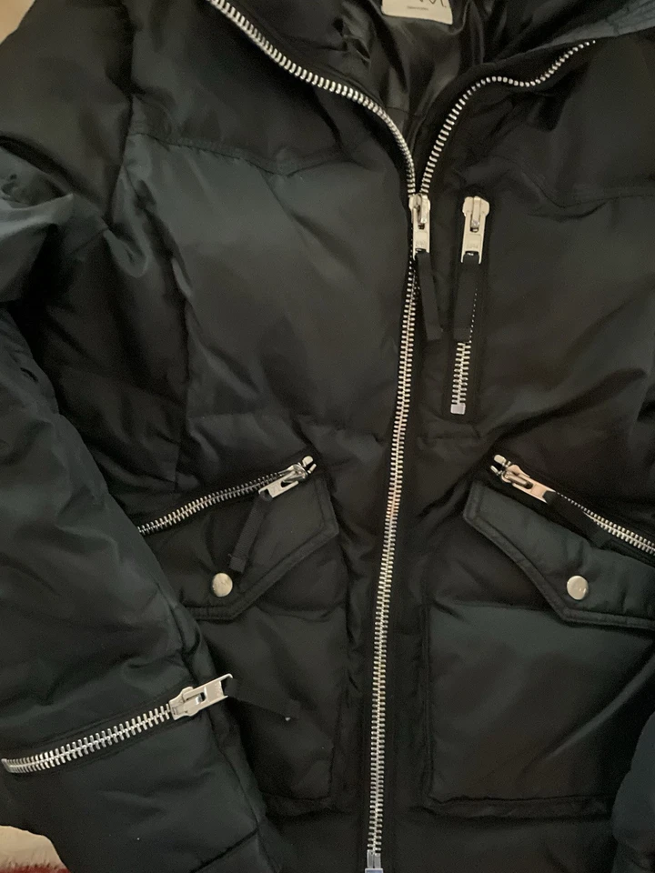 CHAQUETA PUFFER SAM NEW YORK NEGRA MUJER PLUMÓN ESTILO Y COMODIDAD S/M Foto 4 de 4
