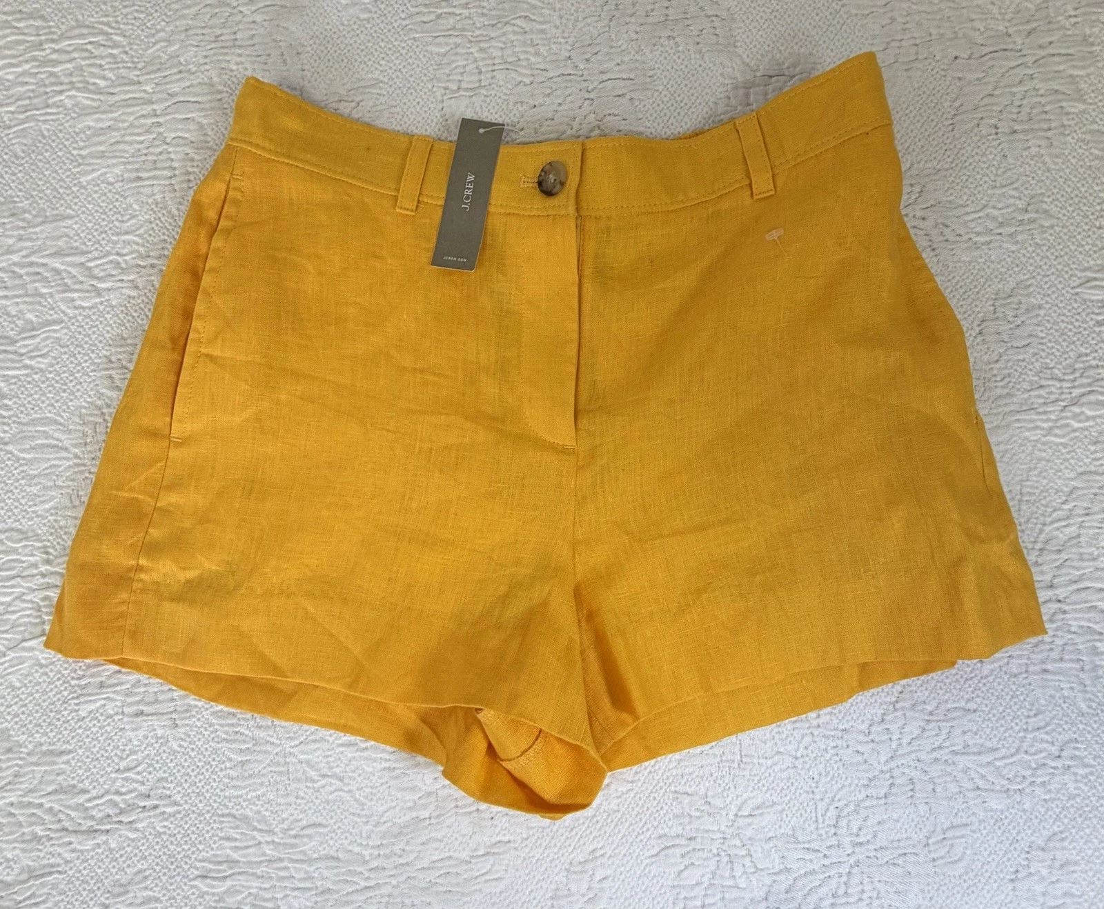 J Crew 3" Harbor Short 100% Linen Womens S Marigold Yellow Re-Imagined NWT
Opens in a new window or 