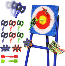 Axe Throwing Game for Backyard with Bristle Target  12 Throwing Axes Set