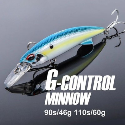 Heavy Sinking Minnow Fishing Lures Long Casting Trolling Wobbler Artificial Bait
