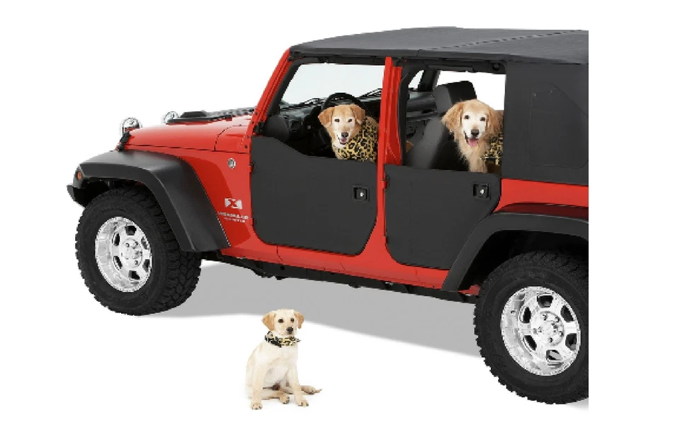 Bestop 51804-01 Set of 2 Black Rear Element Door Enclosures for Jeep Wrangler JK Foto 2 de 4