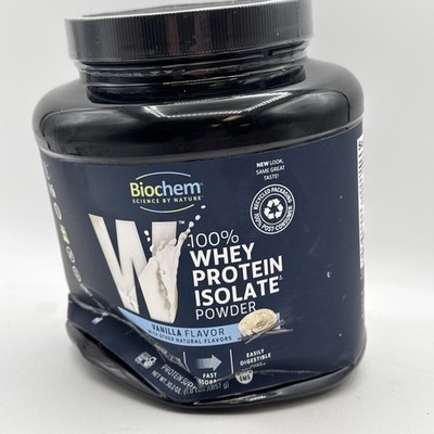 Biochem 100% Whey Isolate Protein - Vanilla 20 g protein 30.2 oz Pwdr