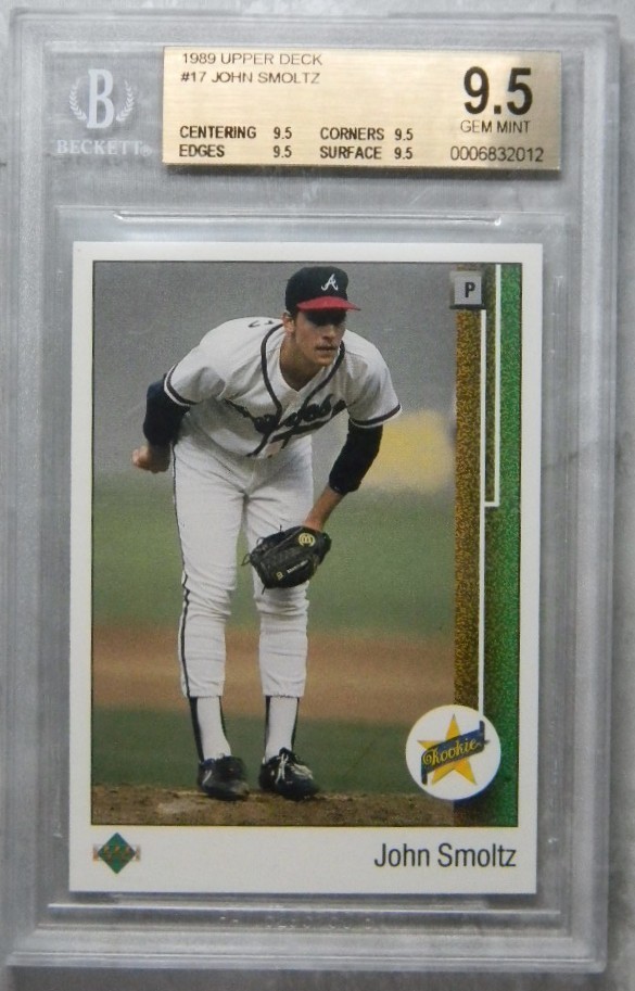 1989 Upper Deck John Smoltz Rookie #17 in BGS 9.5 Gem MInt