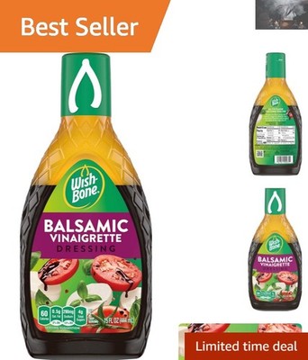 15 FL OZ Balsamic Vinaigrette Dressing - No Artificial Flavors, Pure Delight