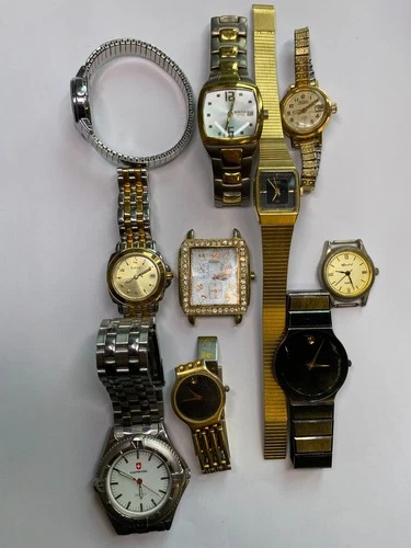 Lot of 10 Vintage Battery Womens Wristwatches, Pre-Owned Untested (36-#49)