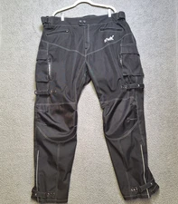 HWK Motorsports Pants Men's Size 4xl Black Soft Hip & Knee Pads Pockets Safety