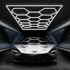 Hexagon Garage Lights with Rectangle Frame, High Brightness 672W 86400LM 6500...