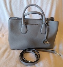 Michael Kors New Camille Large Pebbled Gray L...