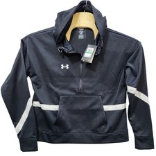 Under Armour Womens Storm Armour Fleece Half Zip Hoodie Black 1376890 Large NEW