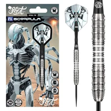 Shot AI Scorpula Steel Tip Dart Set-90% Tungsten Barrels-25gm