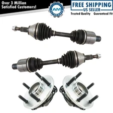 Front CV Axle Shafts & Wheel Hub Bearing Assemblies Set of 4 for Ram Pickup New